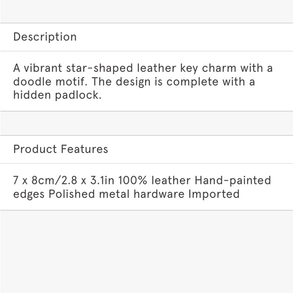 Burberry doodle motif leather key charm with lock - Picture 4 of 4